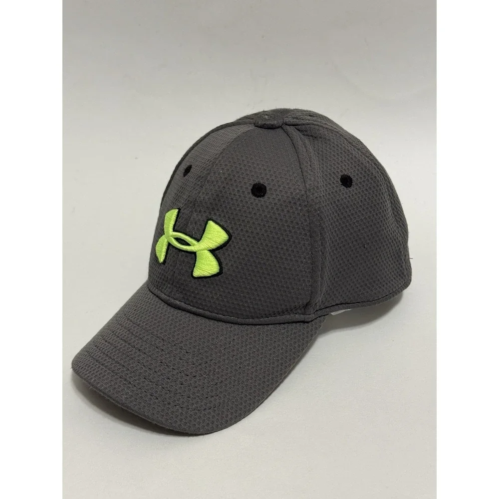 Under Armour Grey Fluorescent Green Logo Youth (1 - 3yrs) Baseball Hat